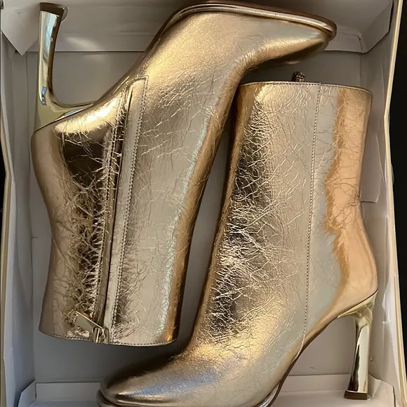 Michael Kors Gold Stiletto Heeled Boots