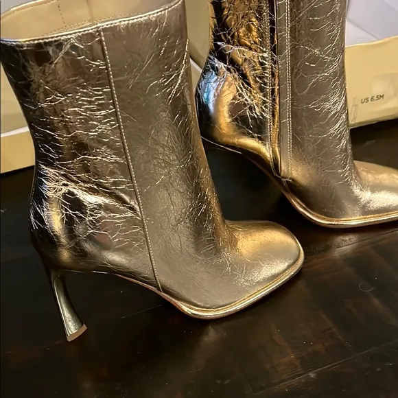 Michael Kors Gold Stiletto Heeled Boots