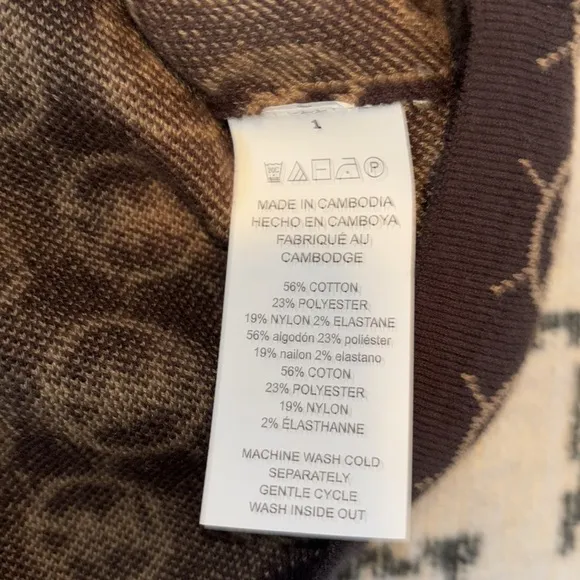 Michael Kors Medallion MK Chocolate Midi Skirt Sz L