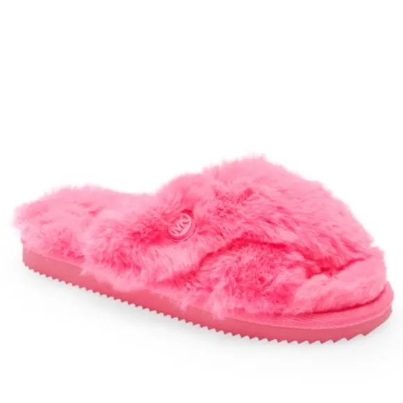 Michael Kors Pink Fluff Slipper/ Shoes