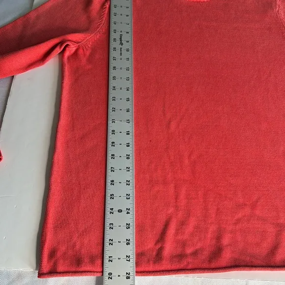 Michael Kors Pullover Crewneck Cotton Knit Sweater featuring ribbed neck &amp; cuffs