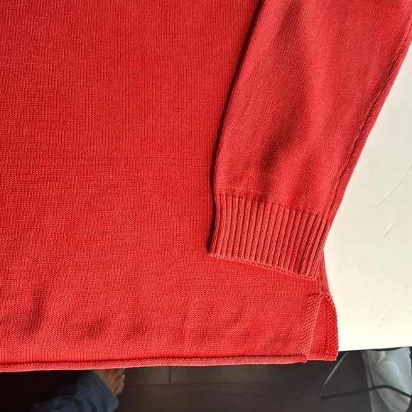 Michael Kors Pullover Crewneck Cotton Knit Sweater featuring ribbed neck &amp; cuffs