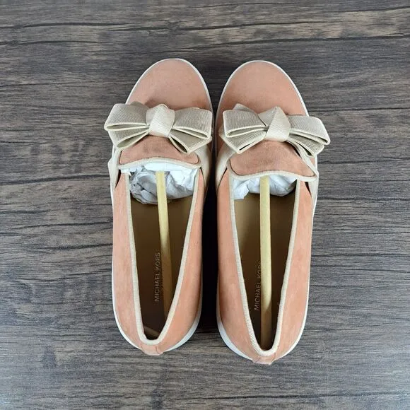 Michael Kors Val Suede Slip On Loafer Sneaker Women's Sz 8 Light Dusk (NIB)