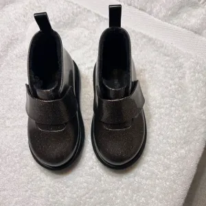 Mini Melissa Chelsea Boots Black/Sparkle Size 7