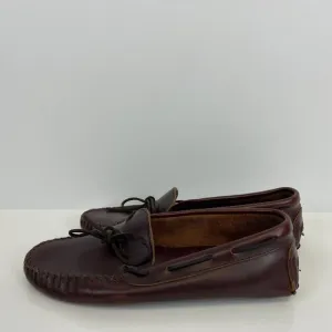 Minnie Tonka Classic Driver Moccasin Slip On Leather Brown Mens 11