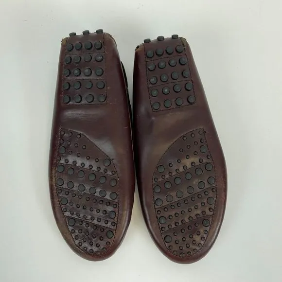 Minnie Tonka Classic Driver Moccasin Slip On Leather Brown Mens 11