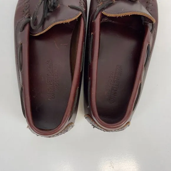 Minnie Tonka Classic Driver Moccasin Slip On Leather Brown Mens 11