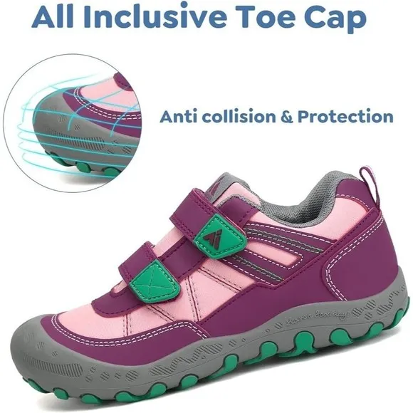 Mishansha Boys Girls Hiking Shoes US 5.5 EU 38 Low Top Sneakers Outdoor Trekking