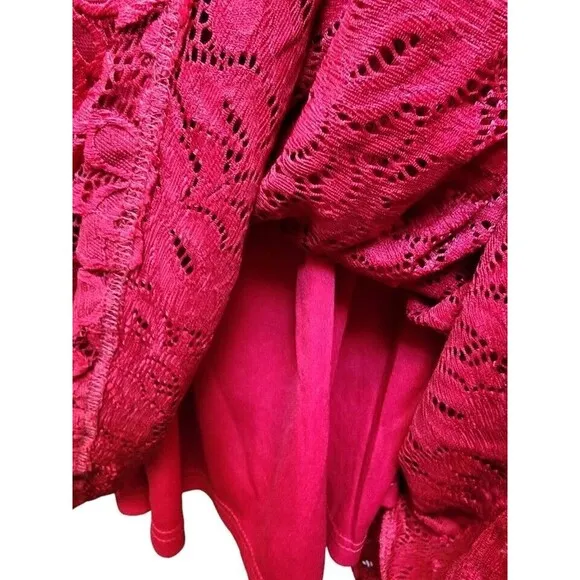 MissMay Red Lace Dress Size Small NWT Lined Fitted Retro