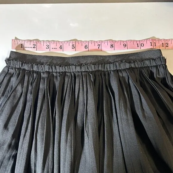 MM Couture by Miss Me Black Pleated Flowy Maxi Skirt Size XS