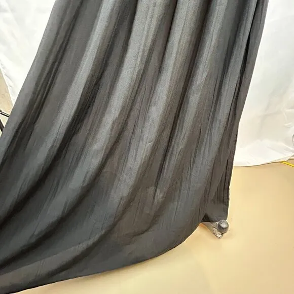 MM Couture by Miss Me Black Pleated Flowy Maxi Skirt Size XS