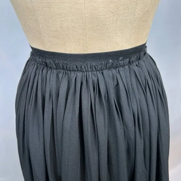 MM Couture by Miss Me Black Pleated Flowy Maxi Skirt Size XS