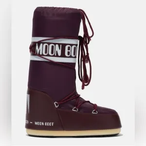Moon Boot Icon Nylon Boots Burgundy EU 35/38 Womens size 4.5 - 7
