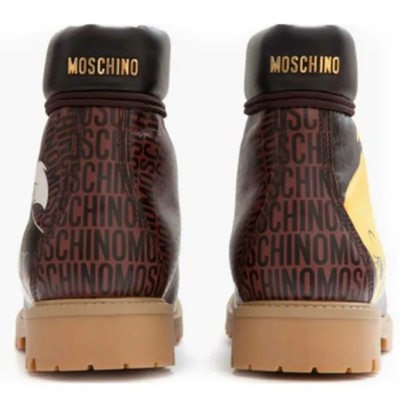Moschino Looney Tunes Combat Ankle Hiking Boots