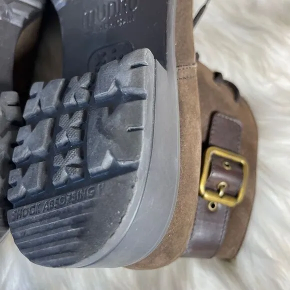 Munro Bradley Brown Tumbled Nubuck Hiking Boots Sz 9