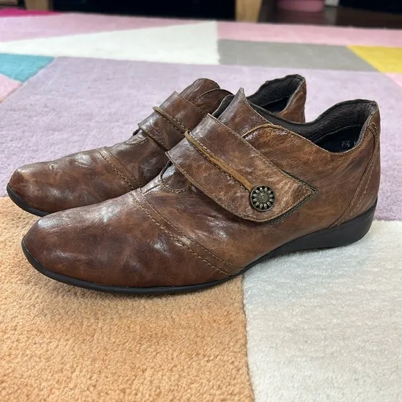 Munro Brown Leather Booties Shoes 8.5