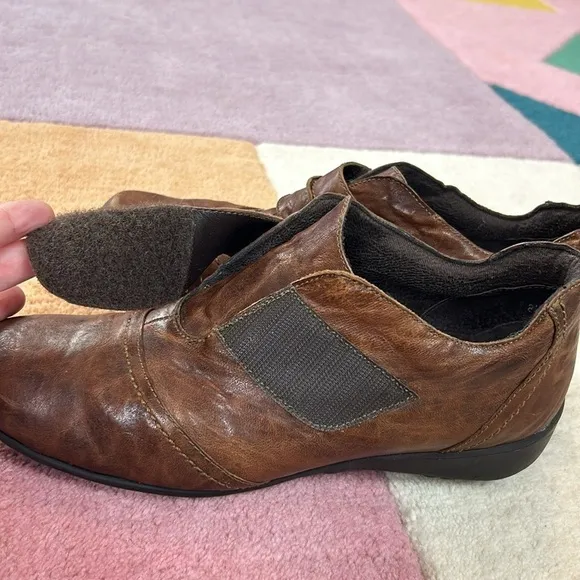 Munro Brown Leather Booties Shoes 8.5