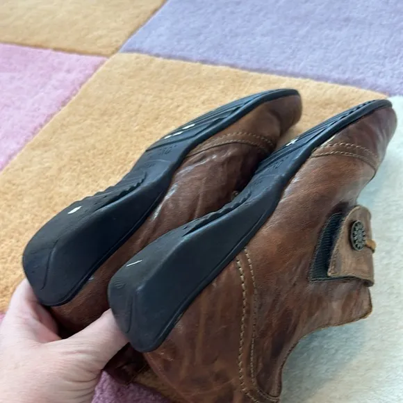 Munro Brown Leather Booties Shoes 8.5