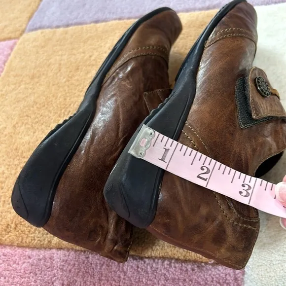 Munro Brown Leather Booties Shoes 8.5