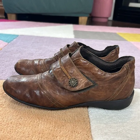 Munro Brown Leather Booties Shoes 8.5