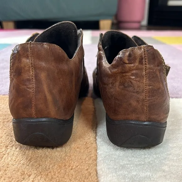 Munro Brown Leather Booties Shoes 8.5