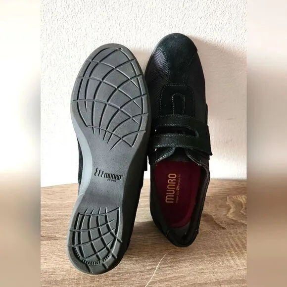 MUNRO JEWEL NERO BLACK SUEDE WALKING SHOES SIZE 7,5 GREIT CONDITION.