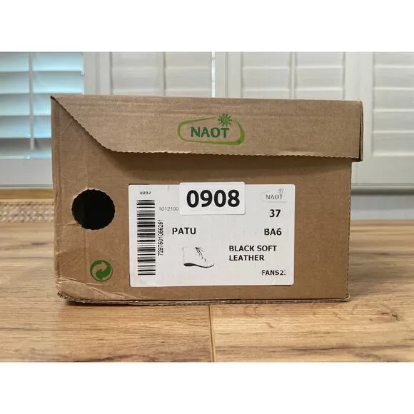 Naot Patu Boots Black Soft Leather Size 6 US 37 EU NIB Comfy Arch Support