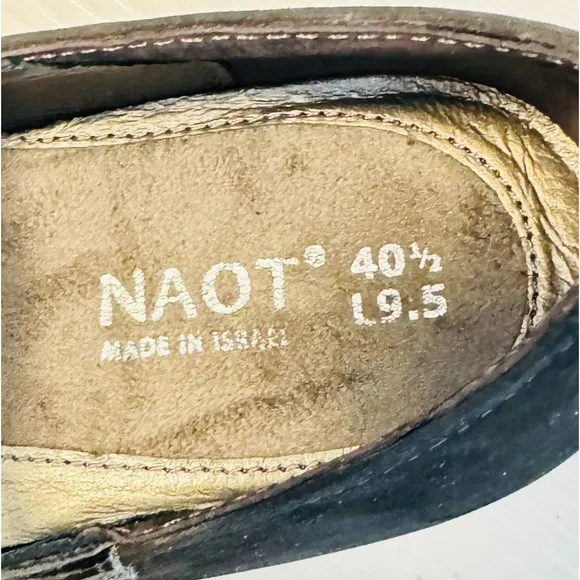 Naot Shoes Womens 9.5 Black Suede Mary Jane Heels Comfort Pumps Shoes NEW