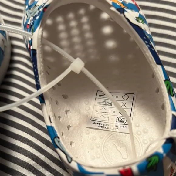 Native Kids Shoes - Blue and White Patterned