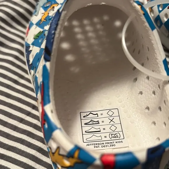 Native Kids Shoes - Blue and White Patterned