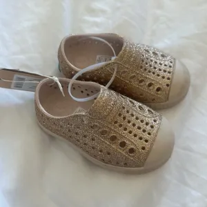 Native Shoes Jefferson Bling Glitter Slip-OnROCK SALT BLING/ PINK, Size 4 M