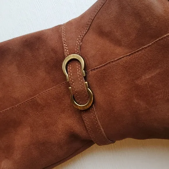 Naturalizer Light Brown Suede Sterling Saddle Knee High Boots 5 NWT