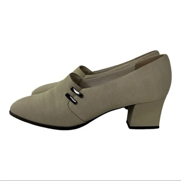 Naturalizer Womens Casual Slip On Pump Heels Booties Brown Suede size 9