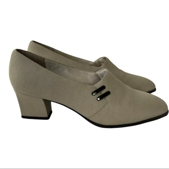 Naturalizer Womens Casual Slip On Pump Heels Booties Brown Suede size 9