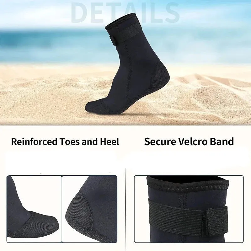 Neoprene Diving Socks - 3mm Aqua Boots for Scuba, Snorkeling, Swimming & Surfing