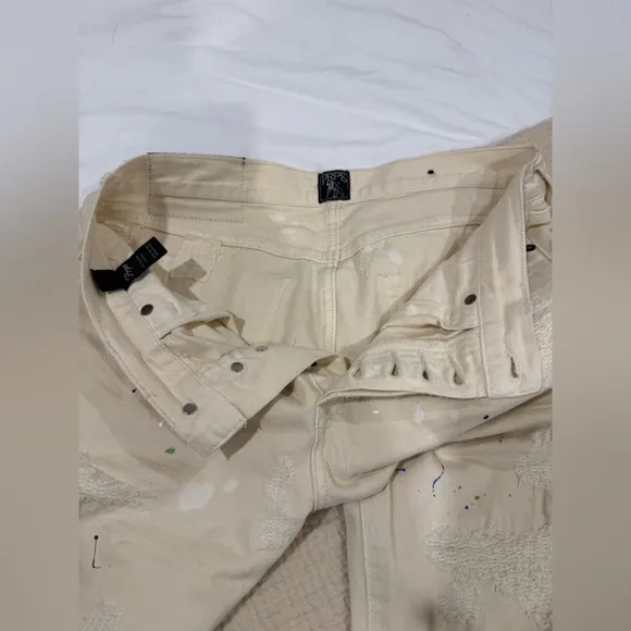 Never worn- PRPS Discolored Khaki High-End Jeans - immaculate condition