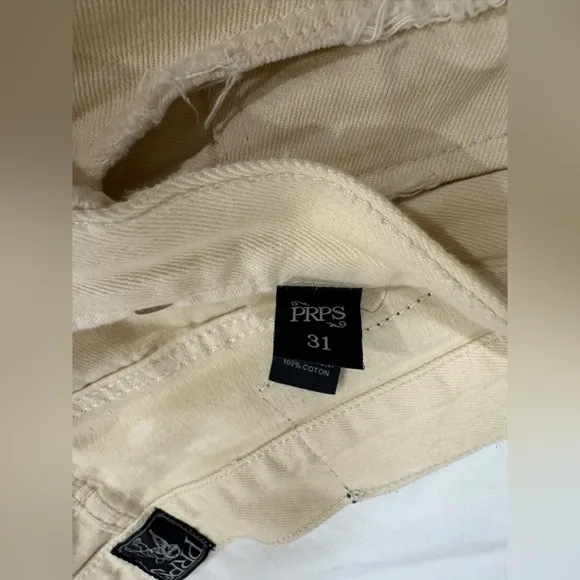 Never worn- PRPS Discolored Khaki High-End Jeans - immaculate condition