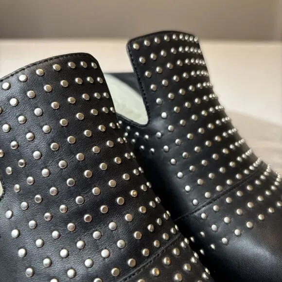 NEW 1 State Women's Lon‎ Studded Black Slip On Mules Shoes Size 9 M