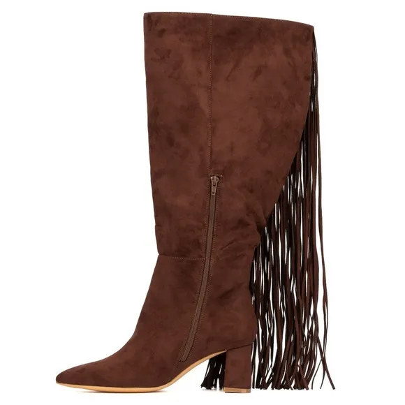 NEW! 7-8.5 Fashion to Figure Lenita Extra Wide Calf Knee-High Boots