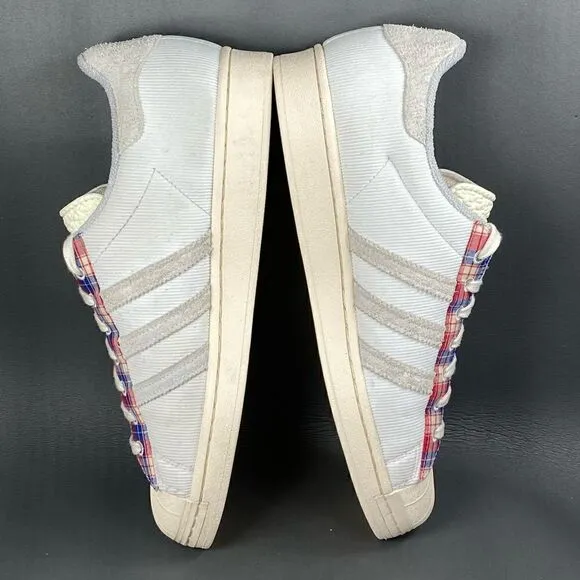 NEW ADIDAS SUPERSTAR ‘PLAID’ WONDER WHITE Sneaker shoes mens size 11.5