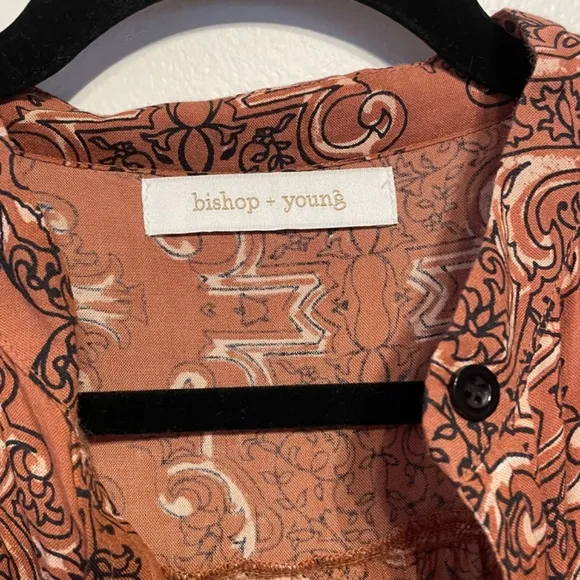 New Anthro Bishop   Young Cameron Paisley Belted Mini Dress Taj Print Small