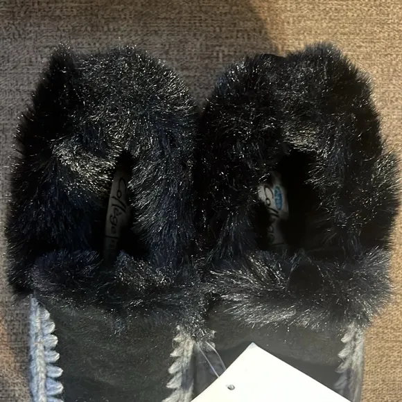 New Aqua College Albina Womens Cow Suede Faux Fur Shooties Size 6.5 in Black