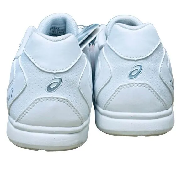 NEW Asics Women’s Cheer 7 Sport Lace Up Tennis Shoes White Silver