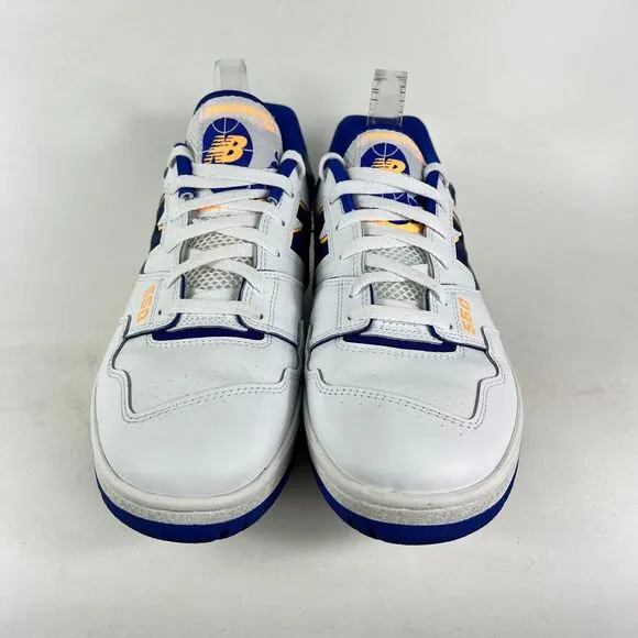 New Balance 550 Sneaker Men's 12 White Infinity Blue Suede Basketball Shoes