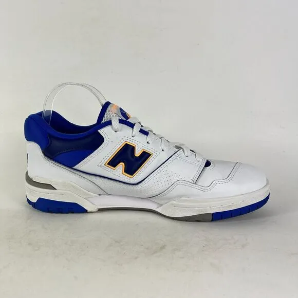 New Balance 550 Sneaker Men's 12 White Infinity Blue Suede Basketball Shoes