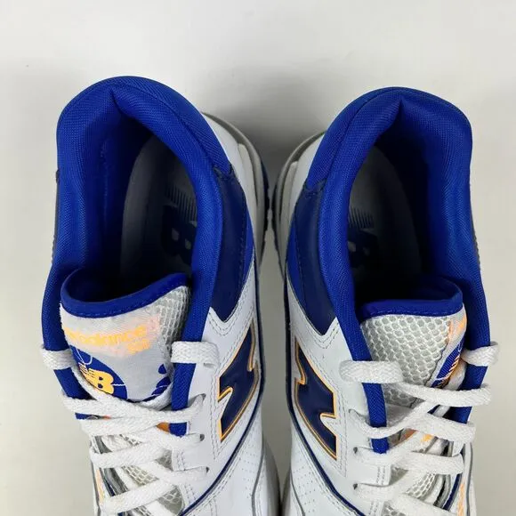 New Balance 550 Sneaker Men's 12 White Infinity Blue Suede Basketball Shoes