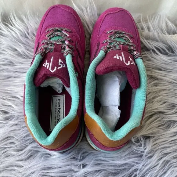 New Balance™ 574 Lace-Up Suede Running Shoes Kids 3 1/2 M Magenta New(KL574NFG)