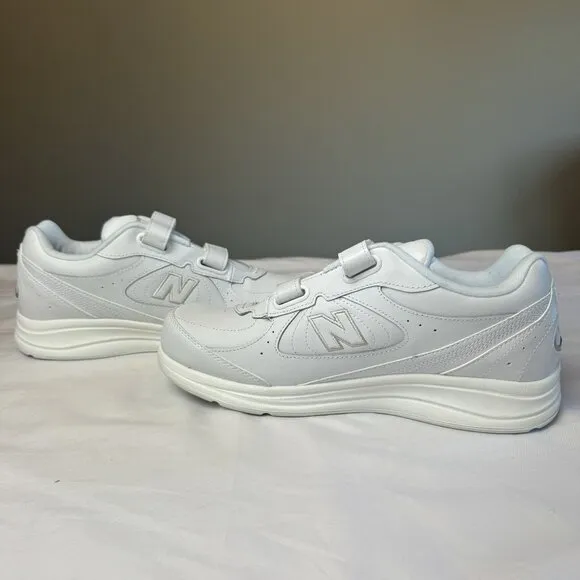 New Balance 577 Hook &amp; Loop Walking Shoes Mens White Everyday Casual Sneakers 10