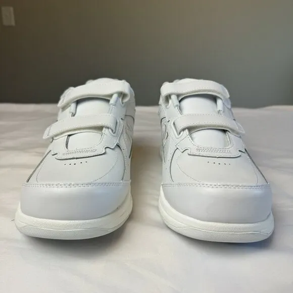 New Balance 577 Hook &amp; Loop Walking Shoes Mens White Everyday Casual Sneakers 10