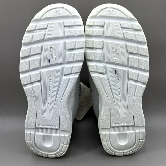 New Balance 674 Sneakers Men Size 10 4E White Leather Hook &amp; Loop Comfort Shoes
